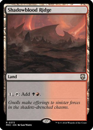 Shadowblood Ridge (Ripple Foil) (M3C-373) - Modern Horizons 3 Commander Foil、Wizards of the Coast、kayou