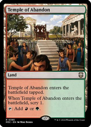 Temple of Abandon (Ripple Foil) (M3C-385) - Modern Horizons 3 Commander Foil、Wizards of the Coast、kayou