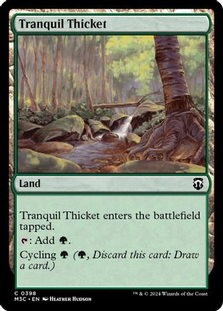 Tranquil Thicket (Ripple Foil) (M3C-398) - Modern Horizons 3 Commander Foil、Wizards of the Coast、kayou