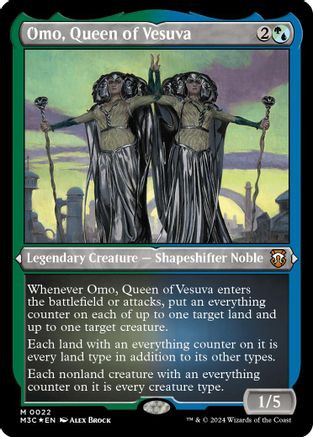 Omo, Queen of Vesuva (Foil Etched) (M3C-022) - Modern Horizons 3 Commander Foil、Wizards of the Coast、kayou