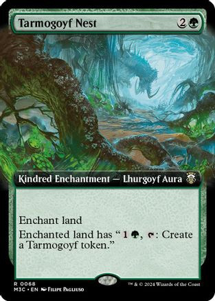 Tarmogoyf Nest (Extended Art) (Ripple Foil) (M3C-068) - Modern Horizons 3 Commander Foil、Wizards of the Coast、kayou