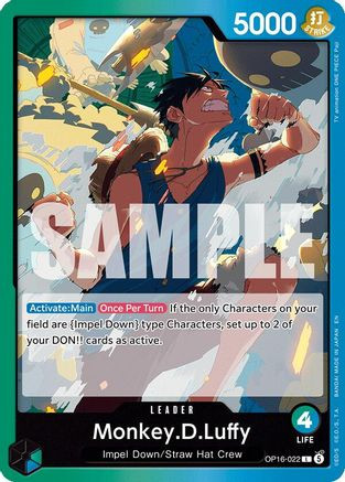 Monkey.D.Luffy (022) (OP16-022) The Time of Battle - Game Nerdz