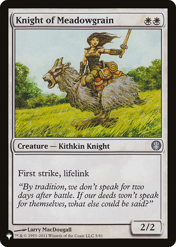Knight of Meadowgrain (LIST-005) - The List、Wizards of the Coast、kayou