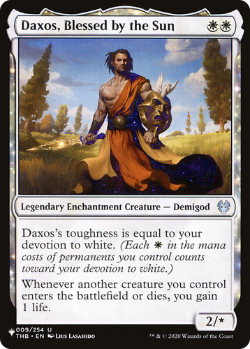 Daxos, Blessed by the Sun (LIST-009/254) - The List: (enchantment)、Wizards of the Coast、kayou