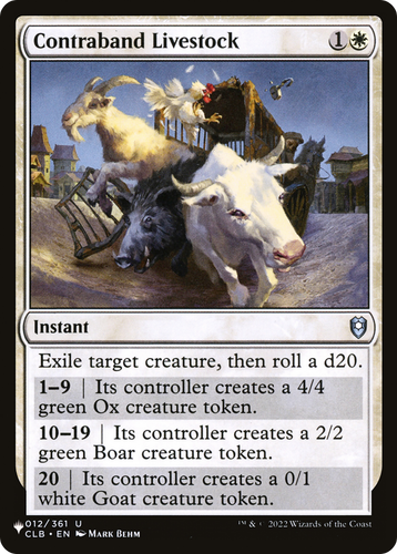 Contraband Livestock (LIST-012/361) - The List、Wizards of the Coast、kayou