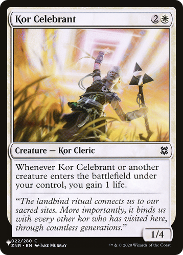 Kor Celebrant (LIST-022/280) - The List、Wizards of the Coast、kayou