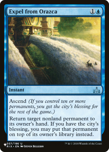 Expel from Orazca (LIST-037/196) - The List、Wizards of the Coast、kayou