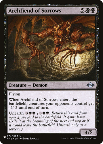 Archfiend of Sorrows (LIST-074/303) - The List、Wizards of the Coast、kayou