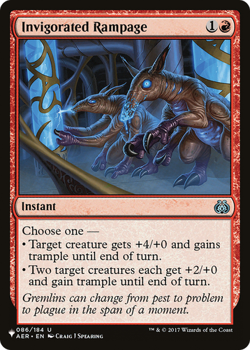 Invigorated Rampage (LIST-086/184) - The List、Wizards of the Coast、kayou