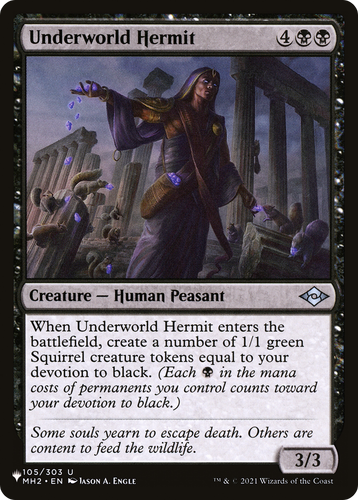 Underworld Hermit (LIST-105/303) - The List、Wizards of the Coast、kayou