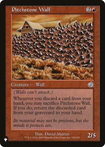 Pitchstone Wall (LIST-110/143) - The List、Wizards of the Coast、kayou