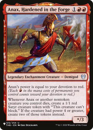 Anax, Hardened in the Forge (LIST-125/254) - The List: (enchantment)、Wizards of the Coast、kayou