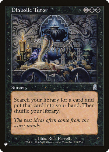 Diabolic Tutor (LIST-129/350) - The List、Wizards of the Coast、kayou