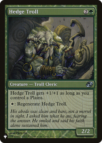 Hedge Troll (LIST-151/165) - The List: (colorshifted)、Wizards of the Coast、kayou