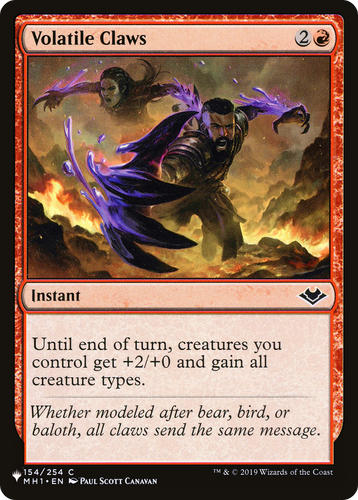 Volatile Claws (LIST-154/254) - The List、Wizards of the Coast、kayou