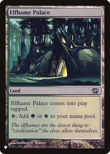 Elfhame Palace (LIST-324/350) - The List、Wizards of the Coast、kayou