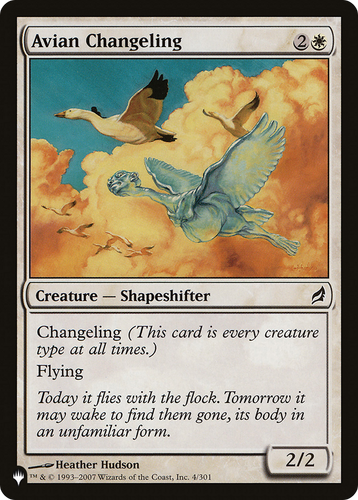 Avian Changeling (LIST-4/301) - The List、Wizards of the Coast、kayou