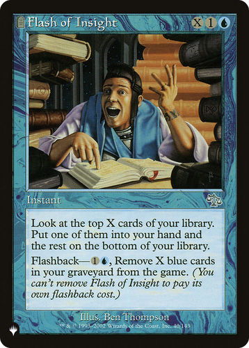 Flash of Insight (LIST-40/143) - The List: (tombstone)、Wizards of the Coast、kayou