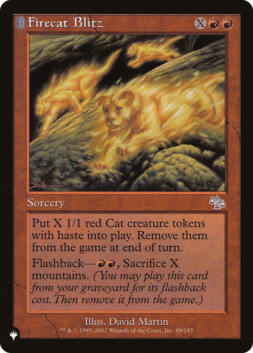 Firecat Blitz (LIST-88/143) - The List: (tombstone)、Wizards of the Coast、kayou