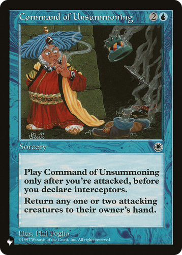 Command of Unsummoning (LIST-) - The List、Wizards of the Coast、kayou