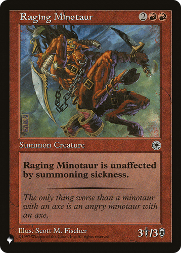 Raging Minotaur (LIST-) - The List、Wizards of the Coast、kayou
