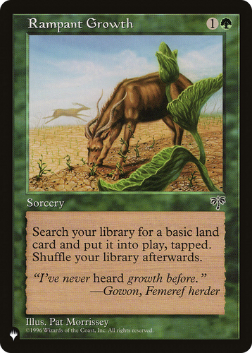 Rampant Growth (MIR) (LIST-) - The List、Wizards of the Coast、kayou