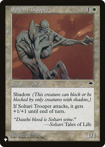 Soltari Trooper (LIST-) - The List、Wizards of the Coast、kayou