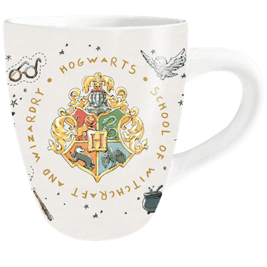 Harry Potter: Crest - Vintage Jumbo Curved Ceramic Mug (25oz)、Silver Buffalo、kayou