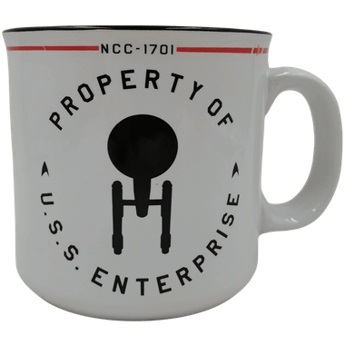 Star Trek: Property of U.S.S. Enterprise - Ceramic Camper Mug (20oz)、Silver Buffalo、kayou