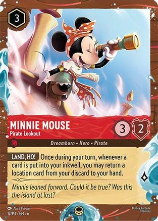 Minnie Mouse - Pirate Lookout (Disney Cruise Promo) (17/P3) - Disney Lorcana Promo Cards Holofoil、Ravensburger、kayou