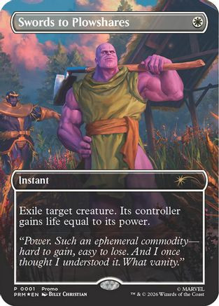 Swords to Plowshares (Borderless) (Magazine Insert) (MEDIA-001) - Media Promos Foil、Wizards of the Coast、kayou