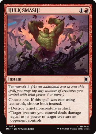 HULK SMASH! (MSH-135) - Marvel Super Heroes、Wizards of the Coast、kayou