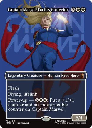 Captain Marvel, Earth's Protector (Borderless) (0354) (MSH-354