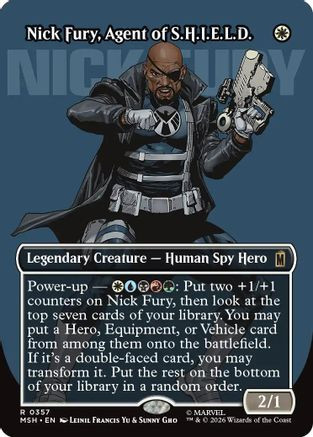 Nick Fury, Agent of S.H.I.E.L.D. (Borderless) (0357) (MSH-357) - Marvel Super Heroes Foil、Wizards of the Coast、kayou