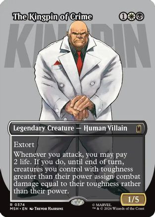 The Kingpin of Crime (Borderless) (0374) (MSH-374) - Marvel Super Heroes、Wizards of the Coast、kayou