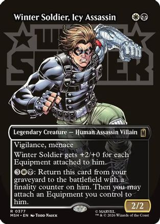 Winter Soldier, Icy Assassin (Borderless) (MSH-377) - Marvel Super Heroes、Wizards of the Coast、kayou