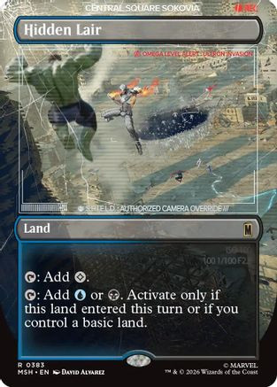 Hidden Lair (Borderless) (MSH-383) - Marvel Super Heroes Foil、Wizards of the Coast、kayou