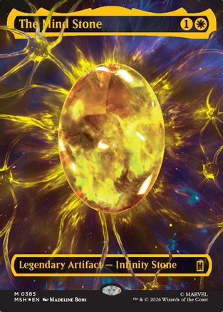 The Mind Stone (Borderless) (Cosmic Foil) (MSH-385) - Marvel Super