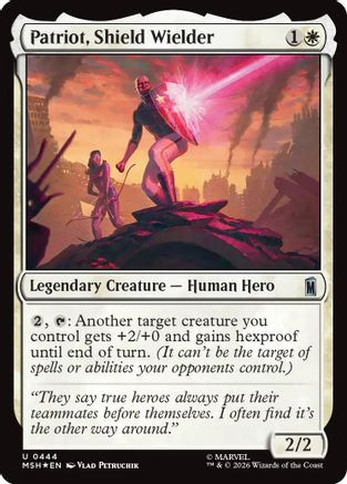 Patriot, Shield Wielder (Surge Foil) (MSH-444) - Marvel Super Heroes Foil、Wizards of the Coast、kayou