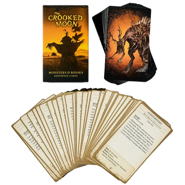 The Crooked Moon RPG: Monsters & Bosses - Reference Cards - Game Nerdz