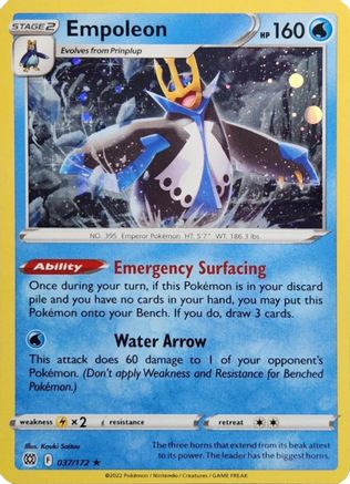 Empoleon - 037/172 (Cosmos Holo) 37 - Miscellaneous Cards Products Holofoil、The Pokémon Company、kayou