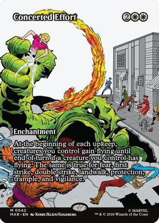 Concerted Effort (Borderless) (MAR-042) - Marvel Universe Eternal-Legal、Wizards of the Coast、kayou