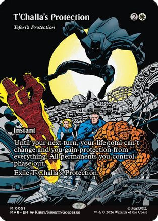 T'Challa's Protection - Teferi's Protection (Borderless) (MAR-051) - Marvel Universe Eternal-Legal、Wizards of the Coast、kayou