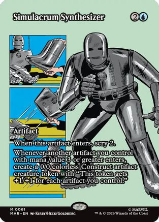 Simulacrum Synthesizer (Borderless) (MAR-061) - Marvel Universe Eternal-Legal Foil、Wizards of the Coast、kayou