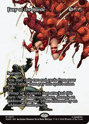 Fury of the Horde (Borderless) (MAR-071) - Marvel Universe Eternal-Legal Foil、Wizards of the Coast、kayou