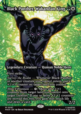 Black Panther, Wakandan King (Borderless) (MAR-087) - Marvel Universe Eternal-Legal、Wizards of the Coast、kayou