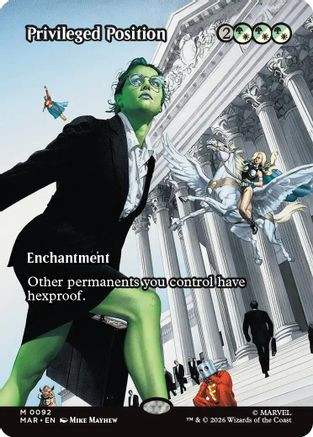 Privileged Position (Borderless) (MAR-092) - Marvel Universe Eternal-Legal、Wizards of the Coast、kayou