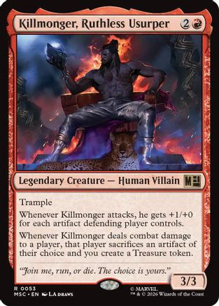 Killmonger, Ruthless Usurper (MSC-053) - Commander: Marvel Super Heroes、Wizards of the Coast、kayou
