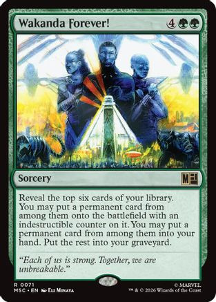 Wakanda Forever! (Surge Foil) (MSC-071) - Commander: Marvel Super Heroes Foil、Wizards of the Coast、kayou