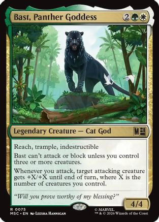 Bast, Panther Goddess (Surge Foil) (MSC-075) - Commander: Marvel Super Heroes Foil、Wizards of the Coast、kayou